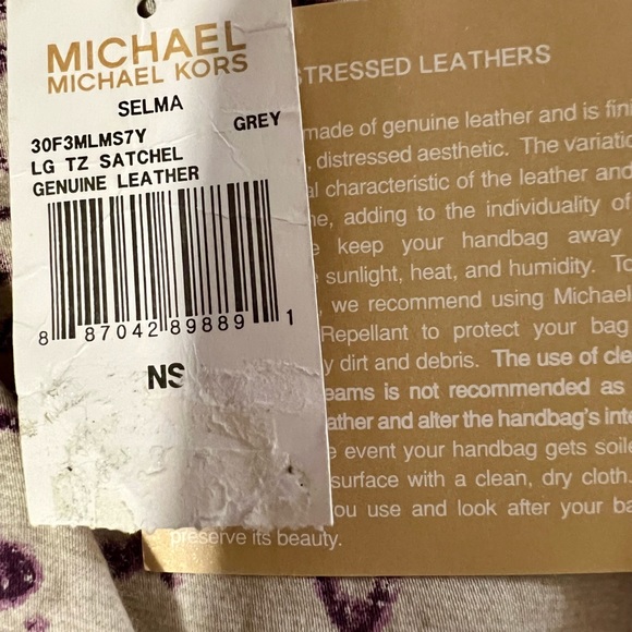 Michael Kors Large “Selma” Satchel in Gray Ombre Embossed Croc Leather. EUC! - Picture 15 of 16